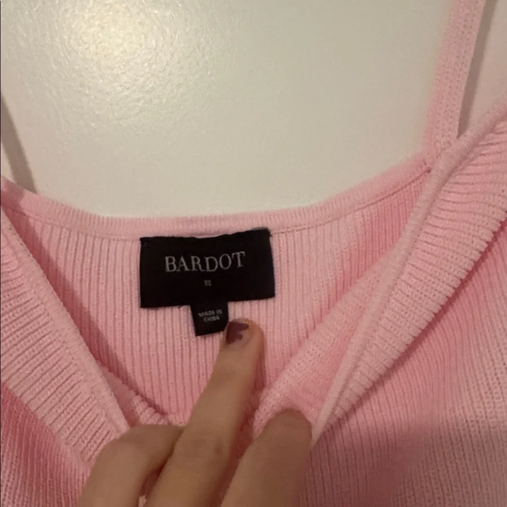 NWOT BARDOT Stella Knit Dress Sorbet Pink Xs Midi - Picture 6 of 8